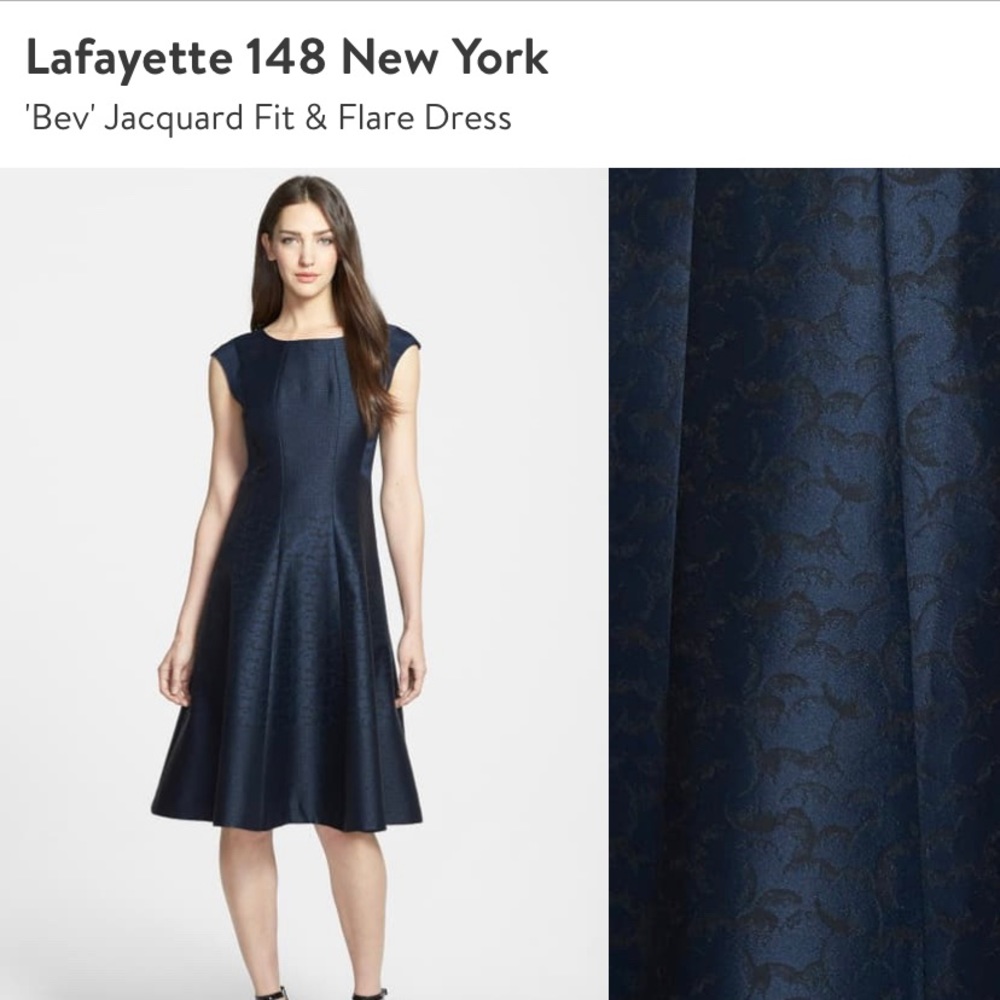 Lafayette 148 Jacquard Fit & Flare Dress
